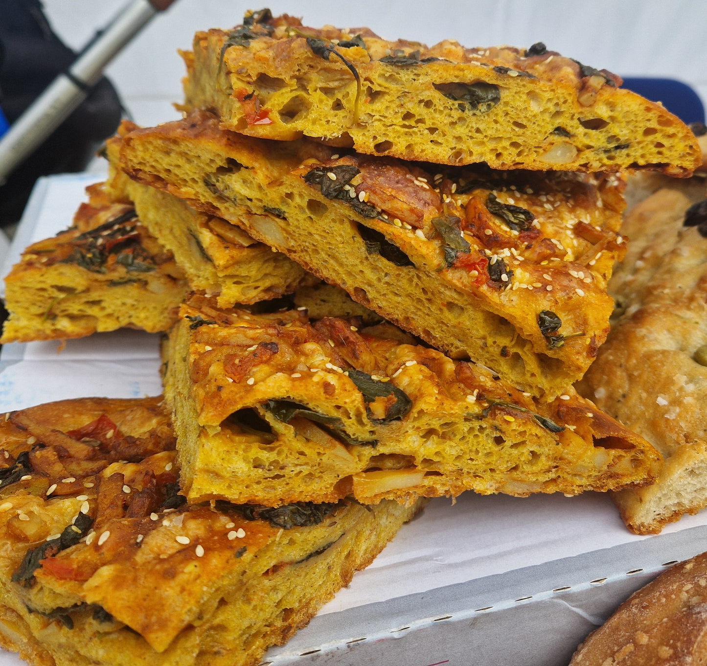 Bombay aloo focaccia
