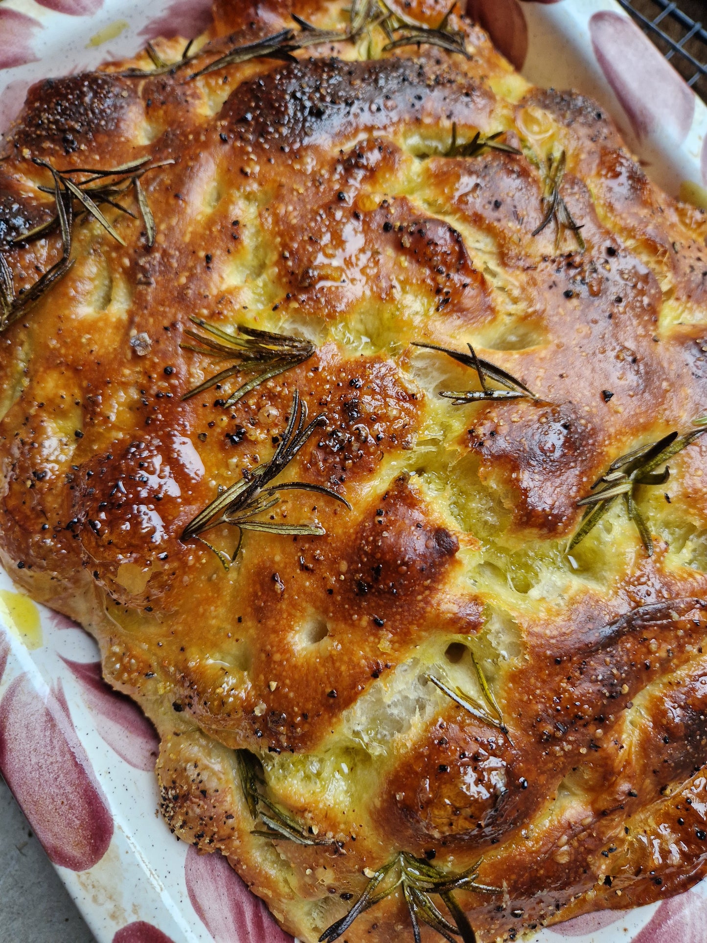 Cornish new potato, caramelised onion & rosemary focaccia