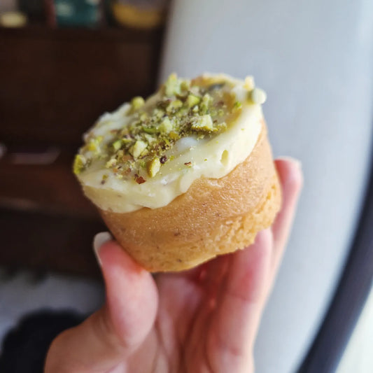 Pistachio millionaire shortbread