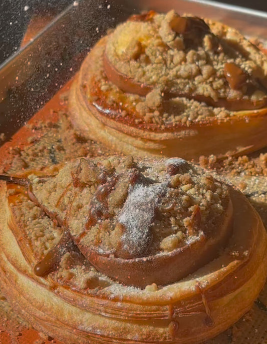 Pear & almond danish
